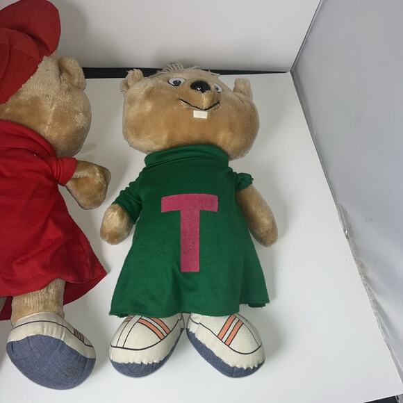 2 Vintage CBS 1983 Alvin & Theodore Chipmunks 20” Alvin Stuffed Plush Toy Bundle - Picture 9 of 12